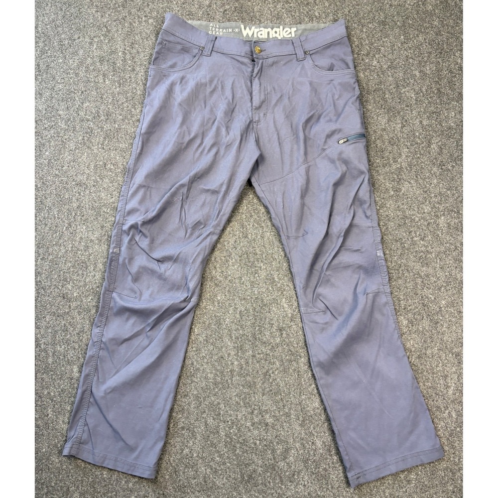 Wrangler ATG All Terrain Gear Mens 36x30 Gray Blue Synthetic Utility Pants 1300